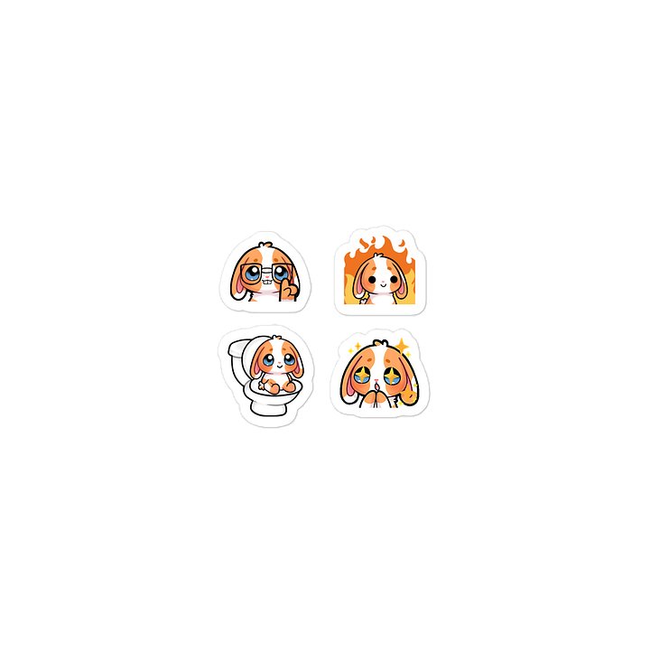 Emotional Bunny Die-Cut Sticker Set product image (1)