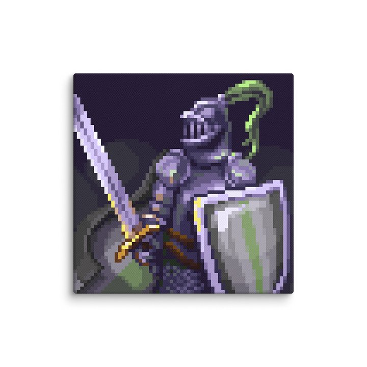 Agender Knight Pixel Art Canvas Print product image (1)