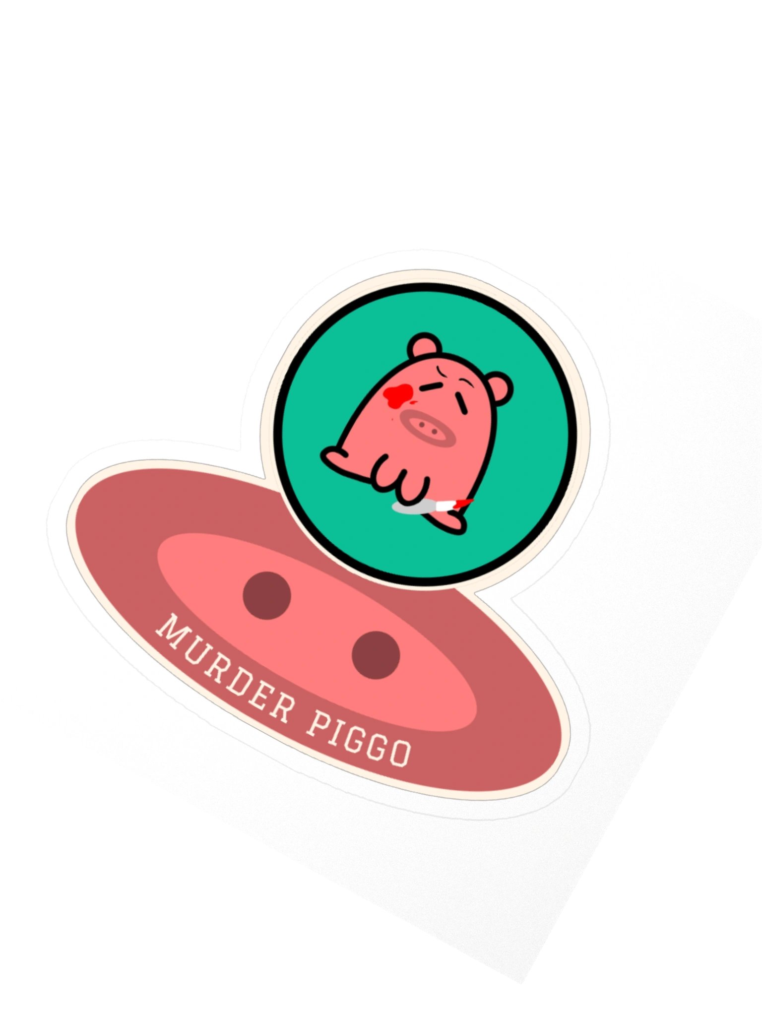 Murder Piggo Snout Sticker product image (4)