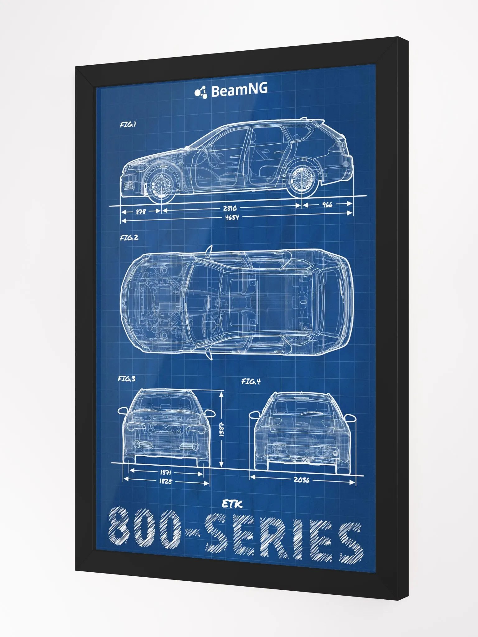 Framed Poster: ETK 800-Series Blueprint product image (3)