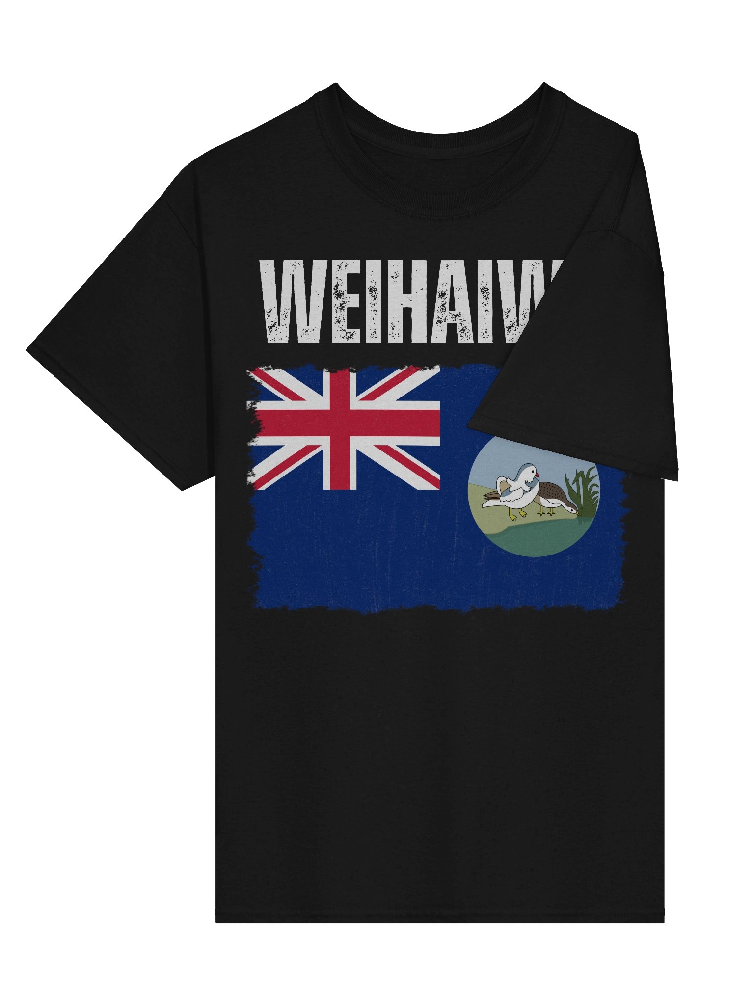 British Weihaiwei Flag Distressed T-Shirt product image (3)