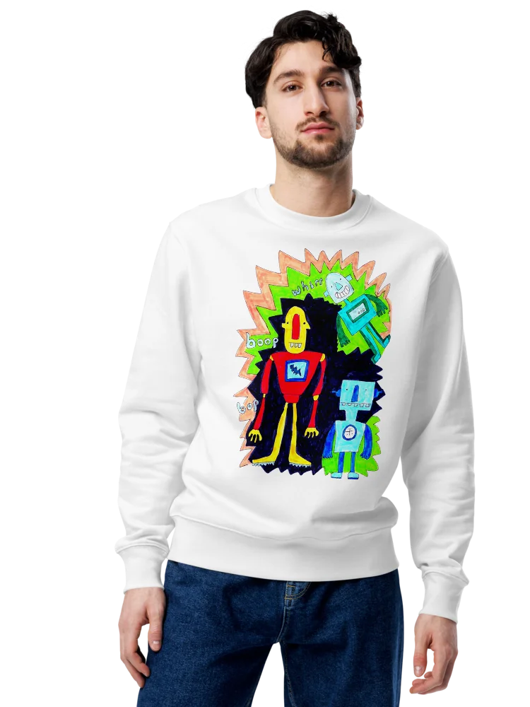 Whimsical Robot Trio Unisex Sweatshirt product image (3)