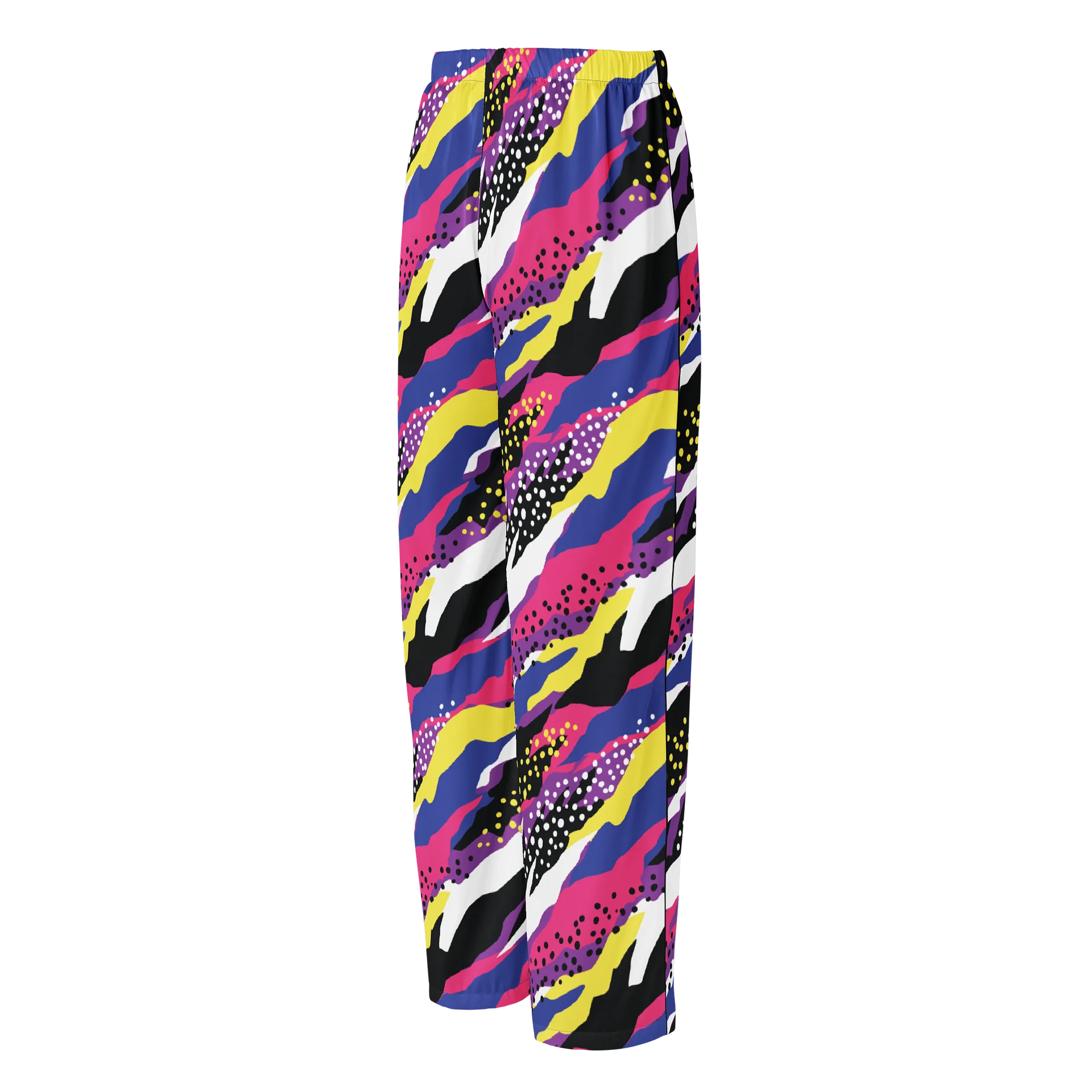 Retro 90s Cyber-Pop Waves | Vibrant All-Over Print Women's Pajama Pants product image (5)
