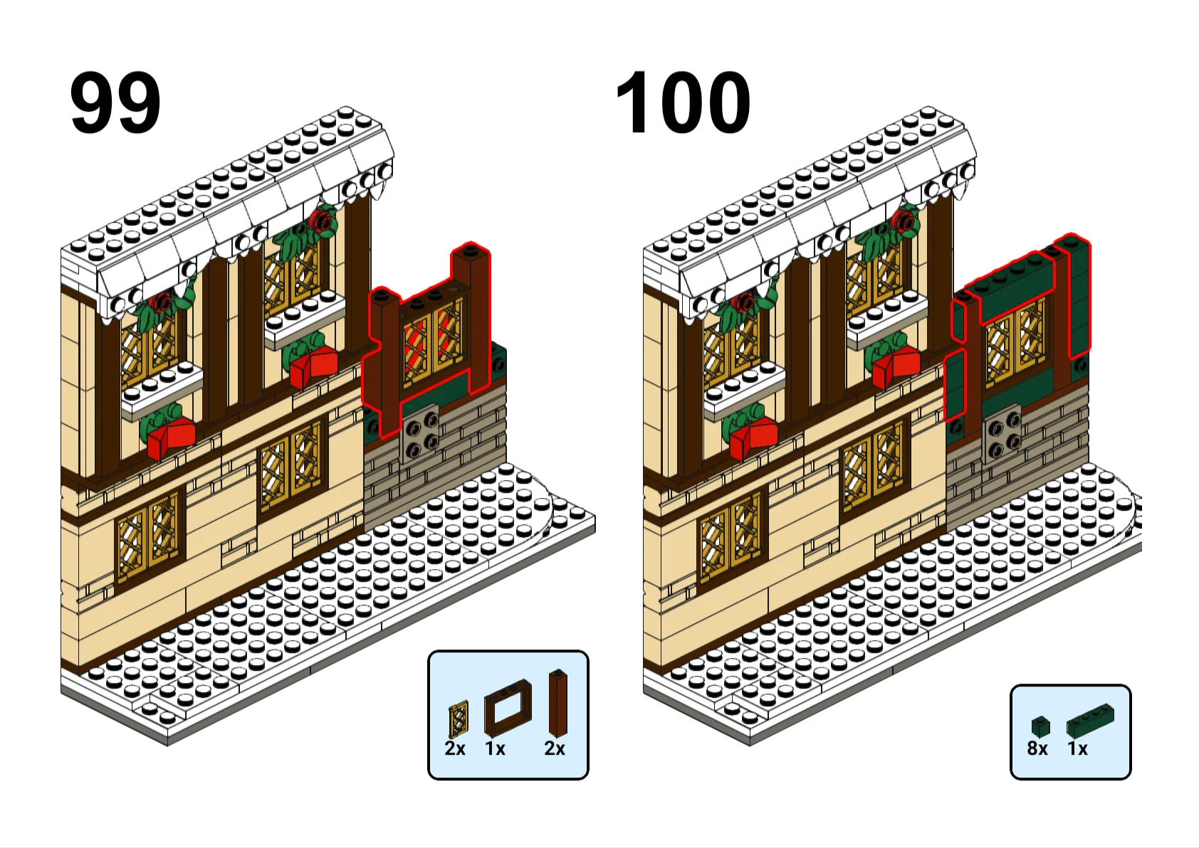 Free LEGO Building Instructions - Festive Book Nook product image (3)