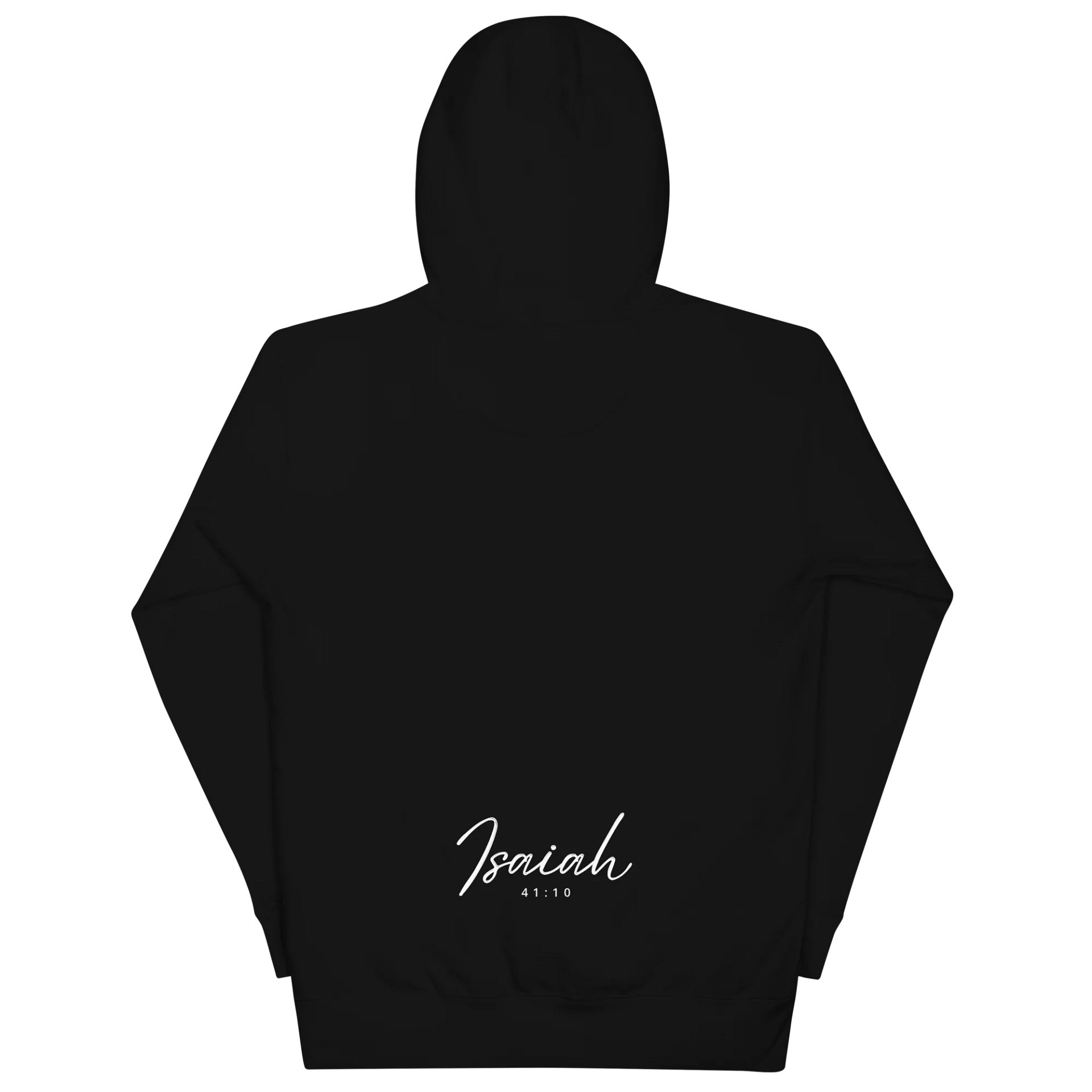 ISAIAH 41:10 YANA BLACK UNISEX HOODIE product image (7)