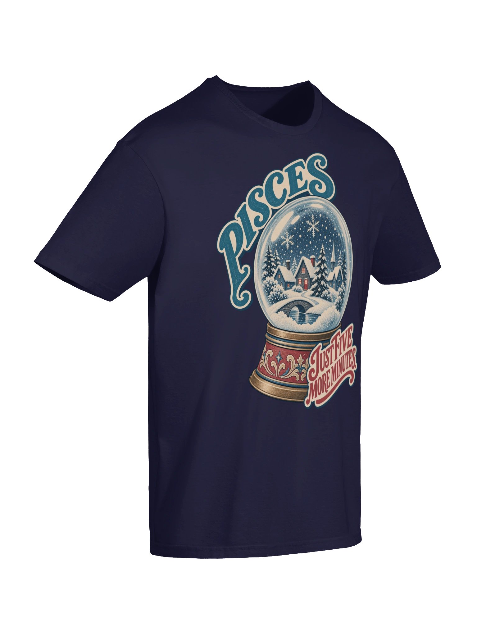 Pisces Just Five More Minutes Christmas T-Shirt product image (6)