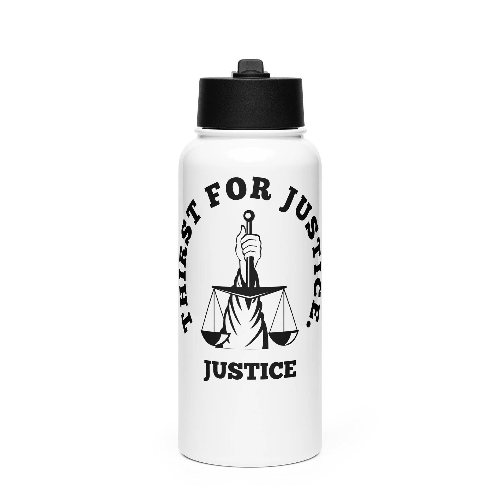 'Thirst For Justice ' Eclipse 32 oz Stainless Steel Straw Water Bottle product image (1)