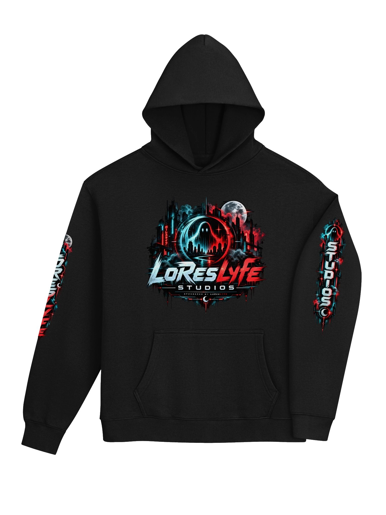 LoResLyfe Studios | Cyber Noir Premium Hoodie product image (4)