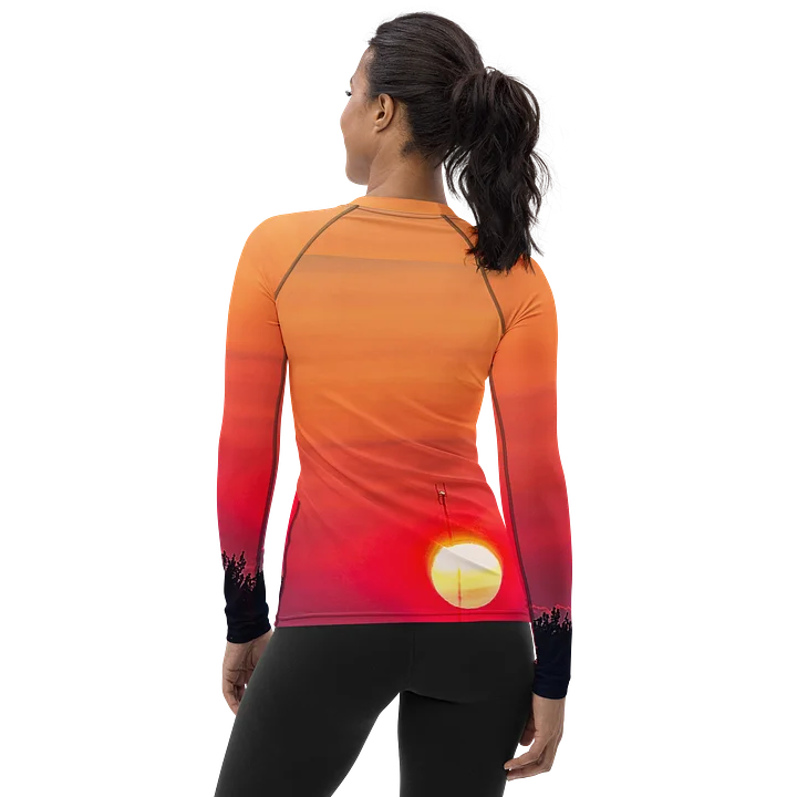Sherbet Sunset Women's Rash Guard product image (2)