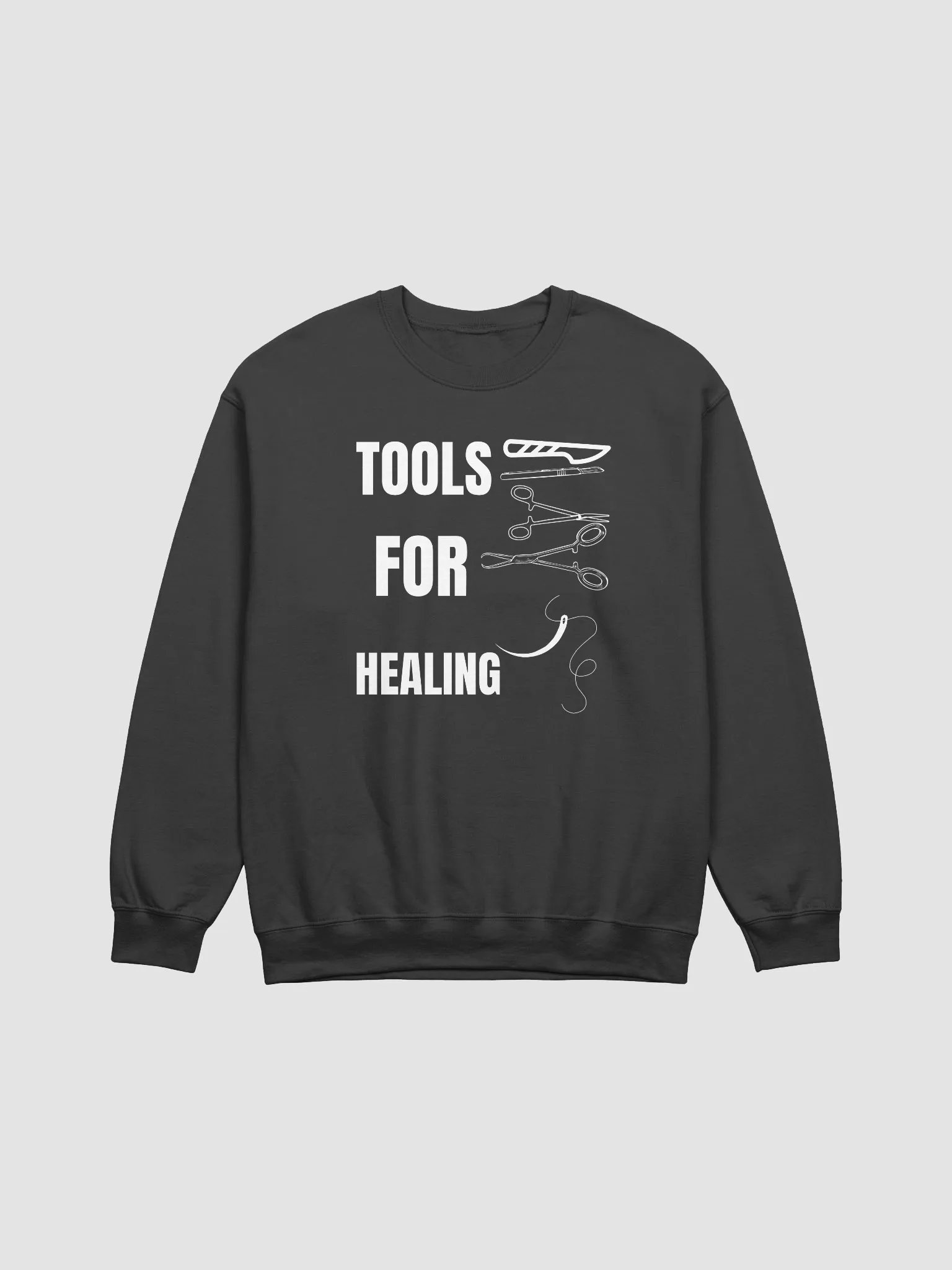 scalpel, suture, and forceps Gildan Classic Crewneck Sweatshirt. product image (5)