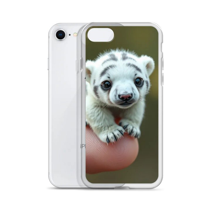Tiny Baby Polar Bear on a Finger iPhone Case product image (51)