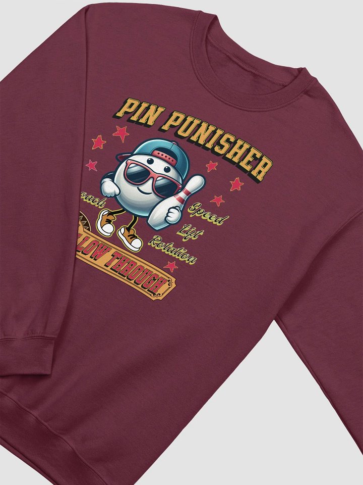 Pin Punisher Bowling Ball Crewneck Sweatshirt product image (10)