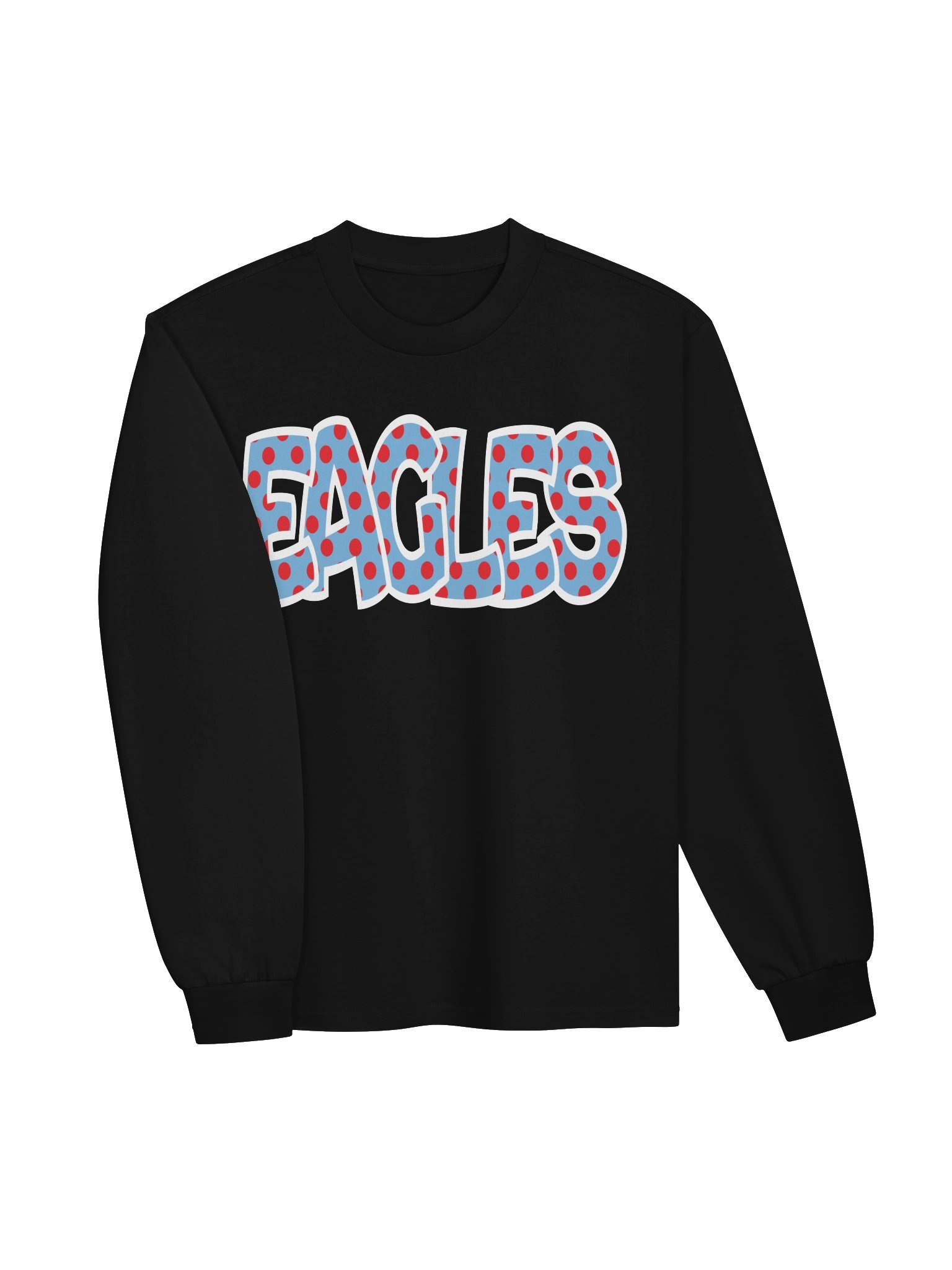 Eagles Red & Blue Polka Dot Long Sleeve T-Shirt product image (6)