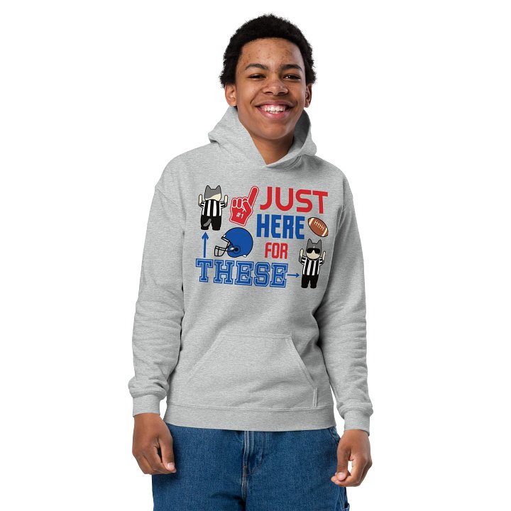 American Football Cat (JUST HERE FOR THESE - touchdown signals) - Unisex Youth Hoodie product image (12)