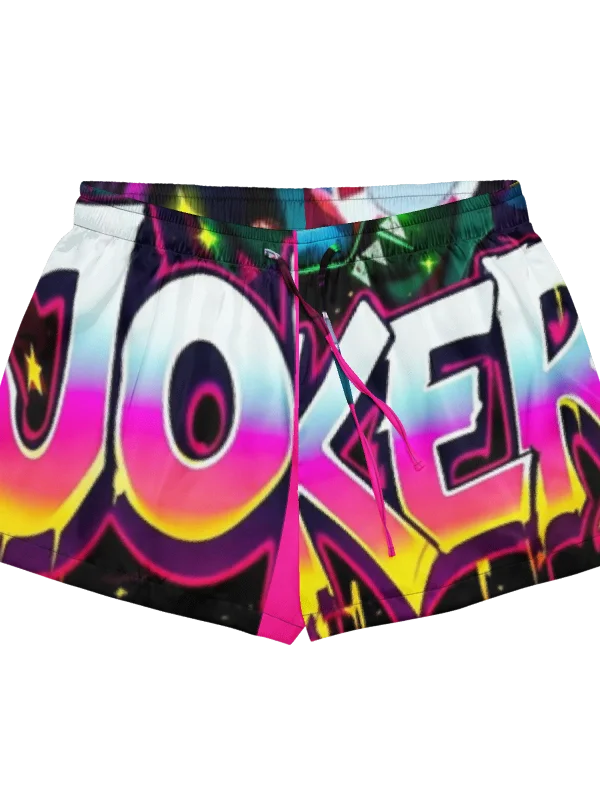 women's Joker Graffiti Lounge Shorts – Neon Street Art product image (1)