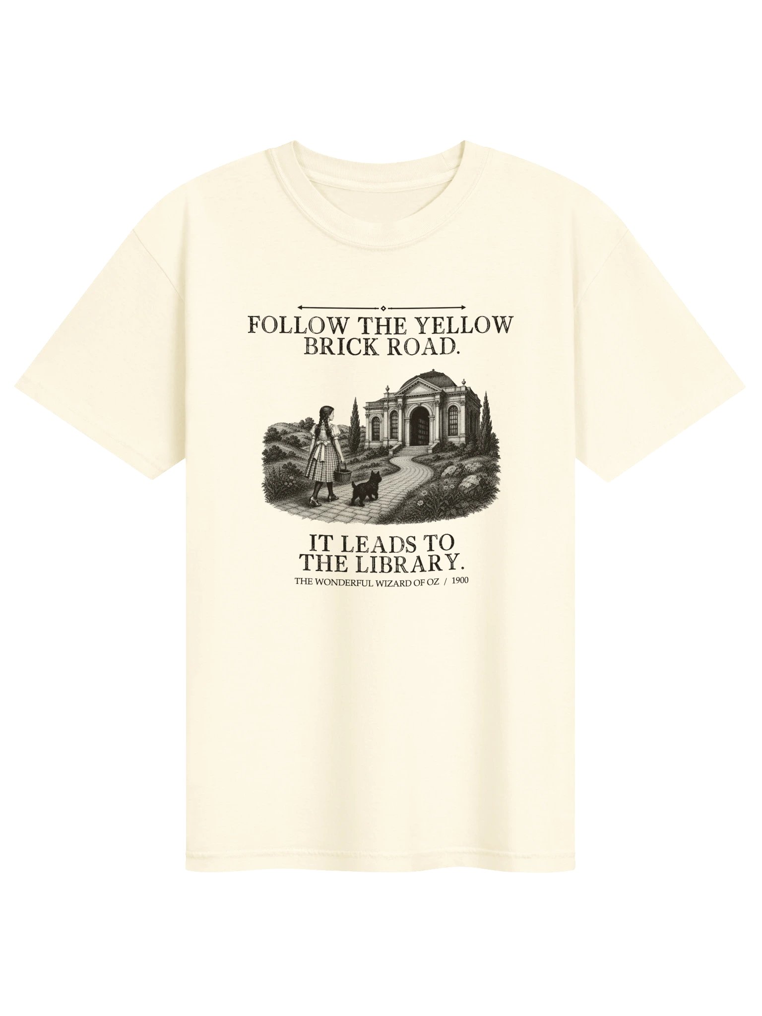 Follow Yellow Brick Road Leads Library -- The Wonderful Wizard of Oz Tee (Light) product image (1)