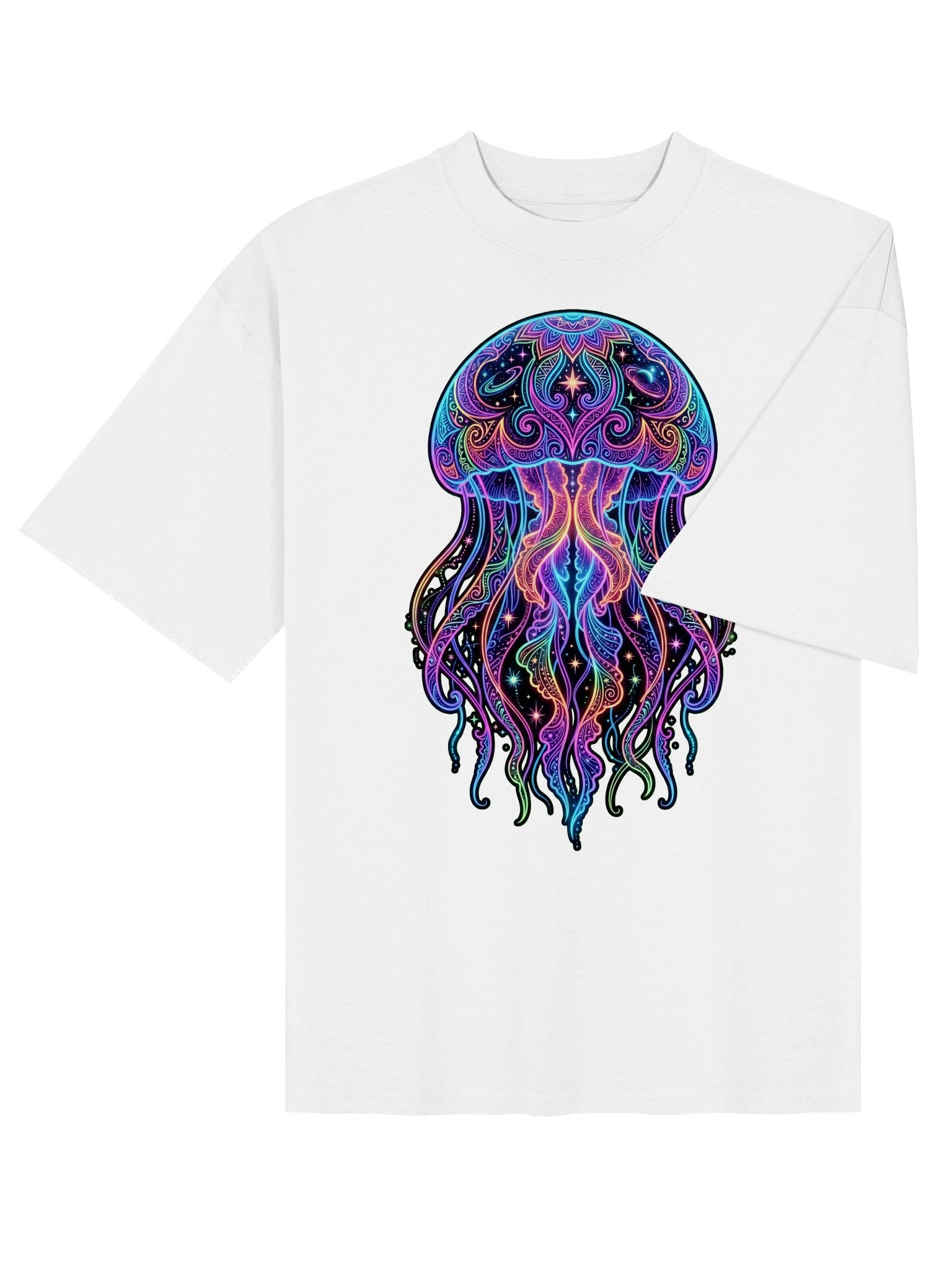 Intricate Neon Jellyfish T-Shirt product image (5)