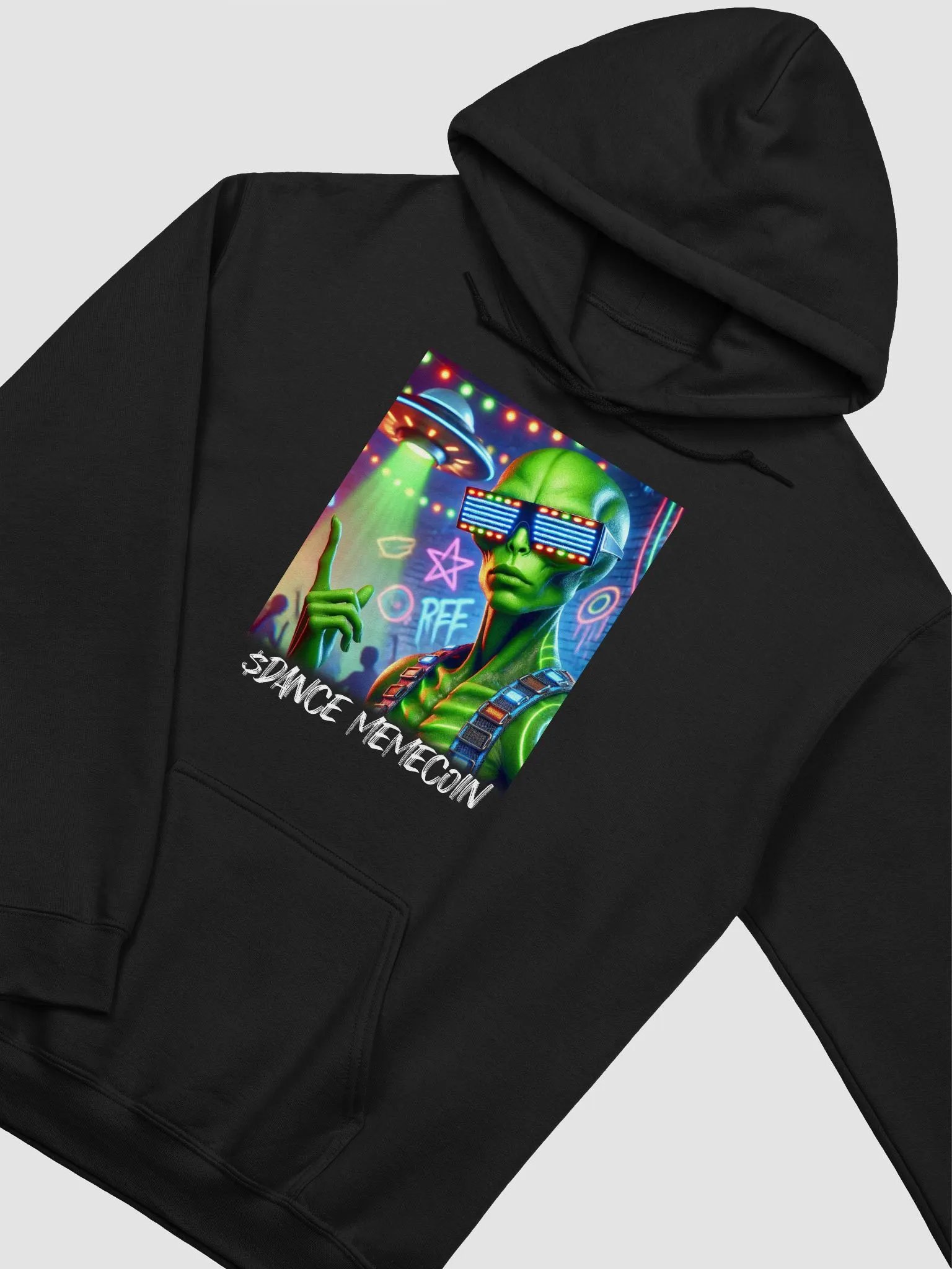 DANCE MEMECOIN - COOLEST ALIEN - CLASSIC HOODIE - BLACK product image (1)