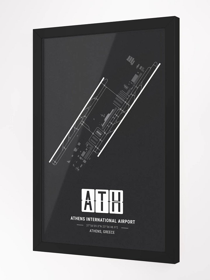 Framed Airport ATH Premium Map On Matt Paper product image (2)