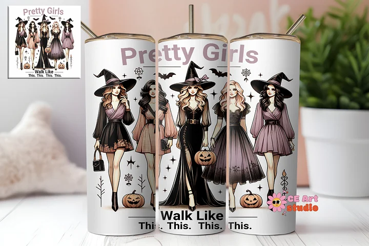 Pretty Girls Walk Like This Tumbler Wrap PNG product image (1)