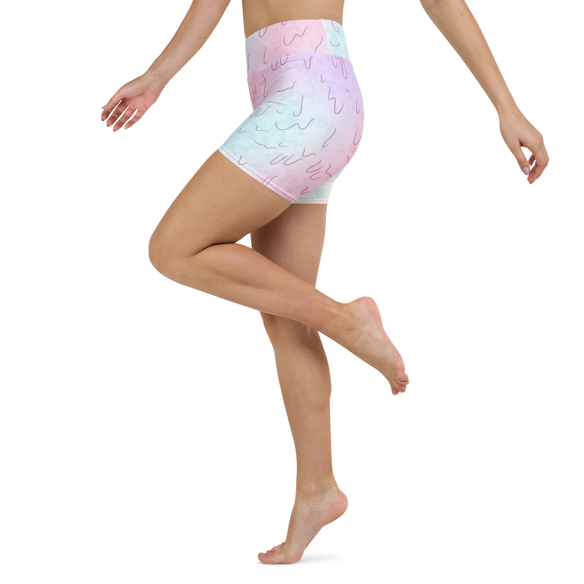 The Pastel Apocalypse Yoga Shorts product image (5)