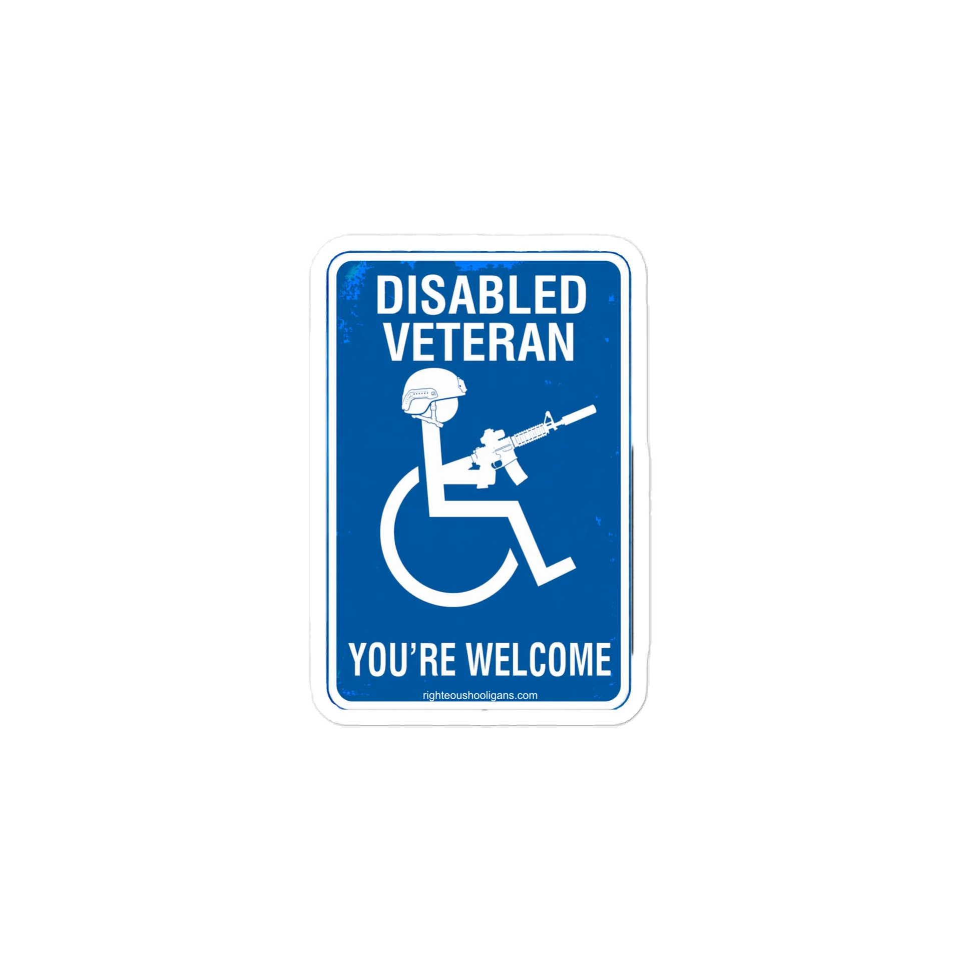 Disabled Veteran Wheelchair Rifle Sticker product image (1)
