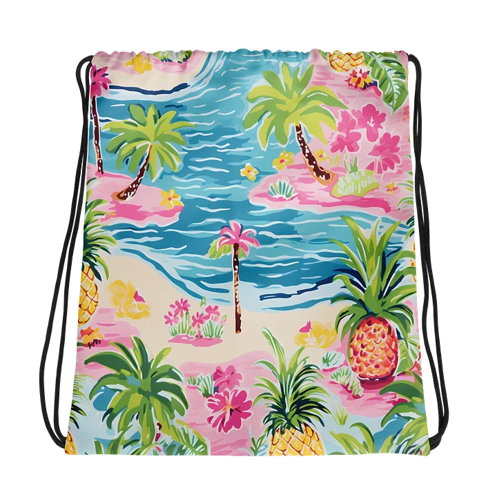 Tropical Island Paradise Drawstring Backpack product image (1)