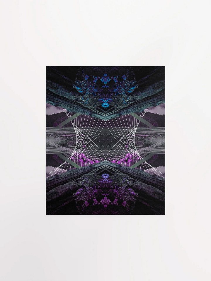 Geometric Art Print - Rainy Lake (Chill) product image (1)