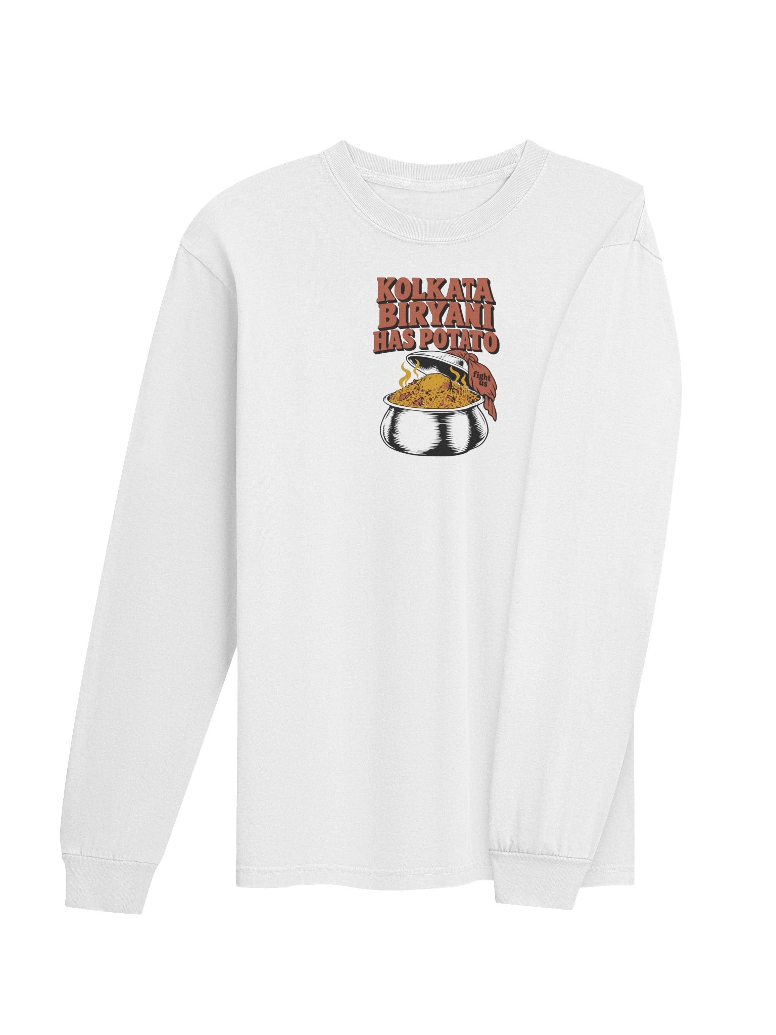 Kolkata Biryani Has Potato (Long Sleeve, Front) product image (4)
