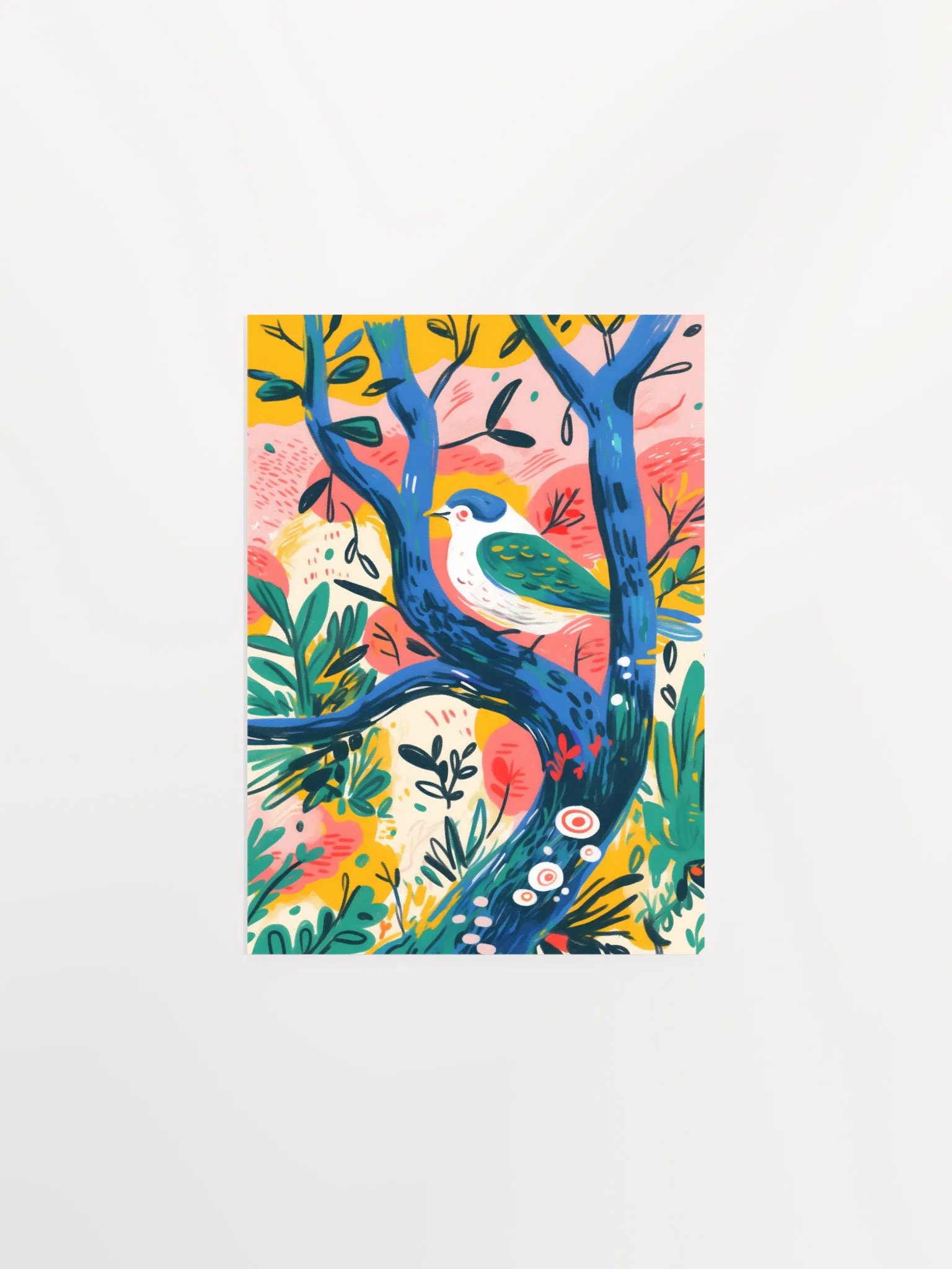 Whimsical Bird Perched Poster Art product image (3)