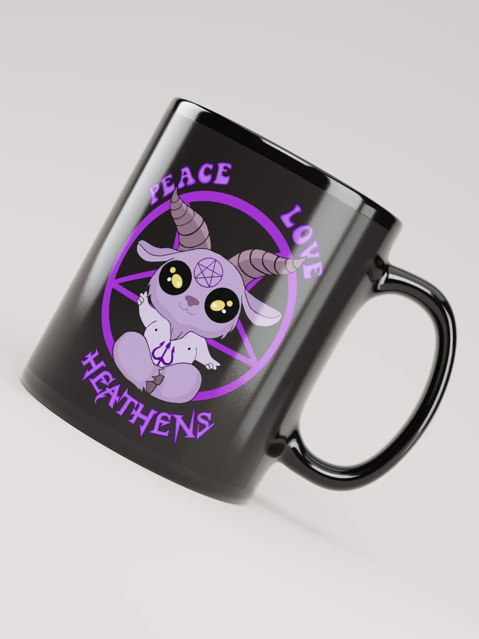 Peace, Love, and Heathens Mug - Purple product image (4)