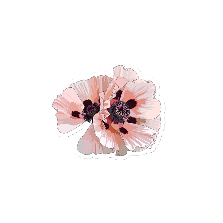Pink poppy magnet product image (2)