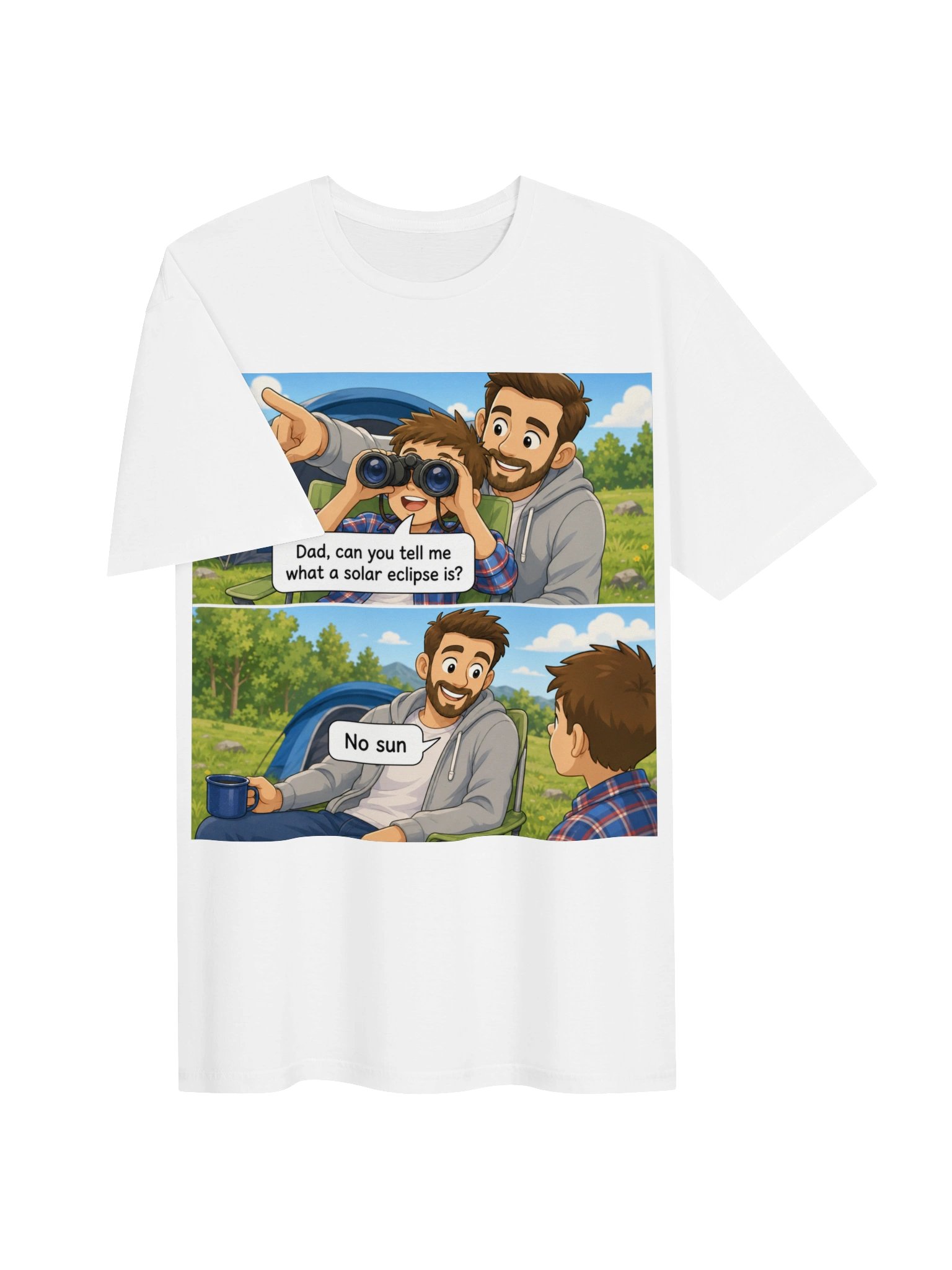 No Sun – Funny Solar Eclipse Dad Joke T-Shirt product image (3)