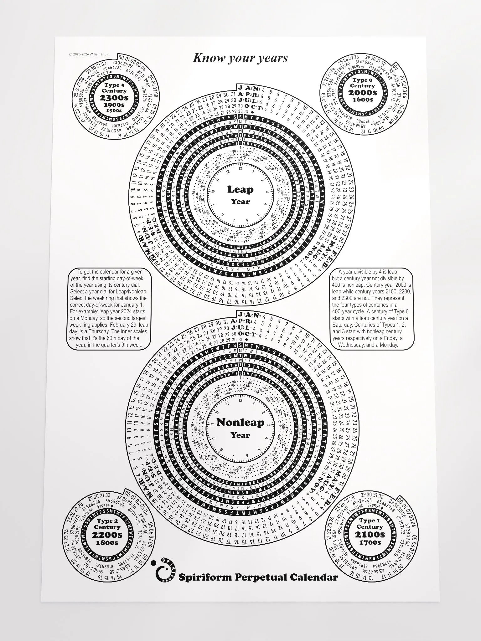 Spiriform Perpetual Calendar 24