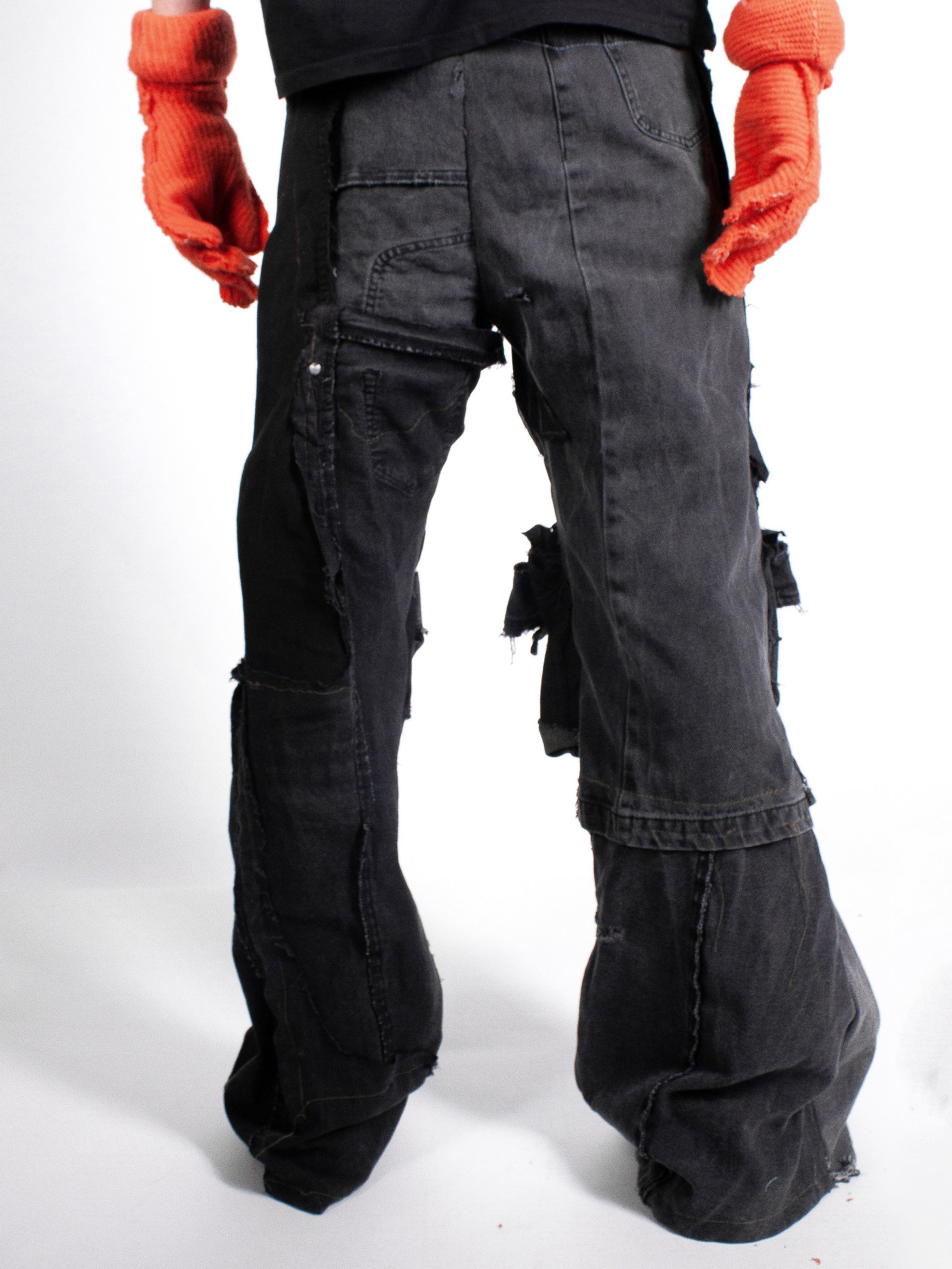 Loopless Patchwork Denim Trousers – 32 product image (2)