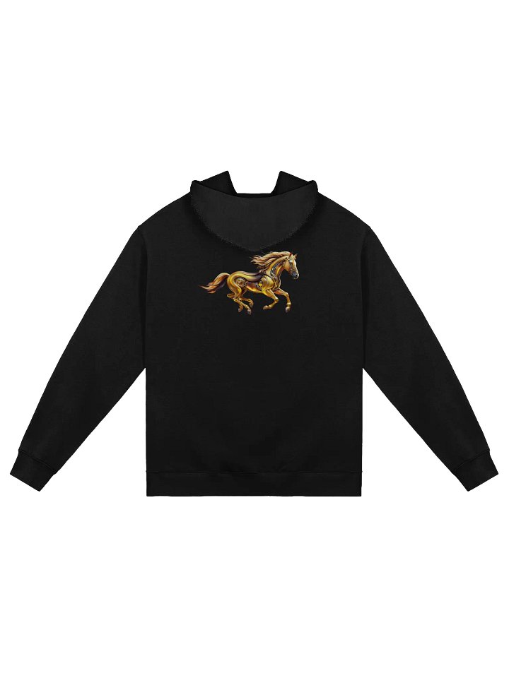 Golden Velocity – The Cyber Stallion Hoodie - Unisex Hoodie product image (7)