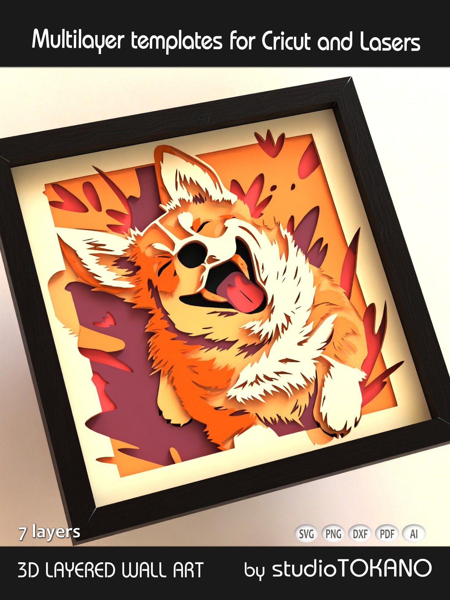 Corgi 3D layered dog svg for Cricut product image (4)