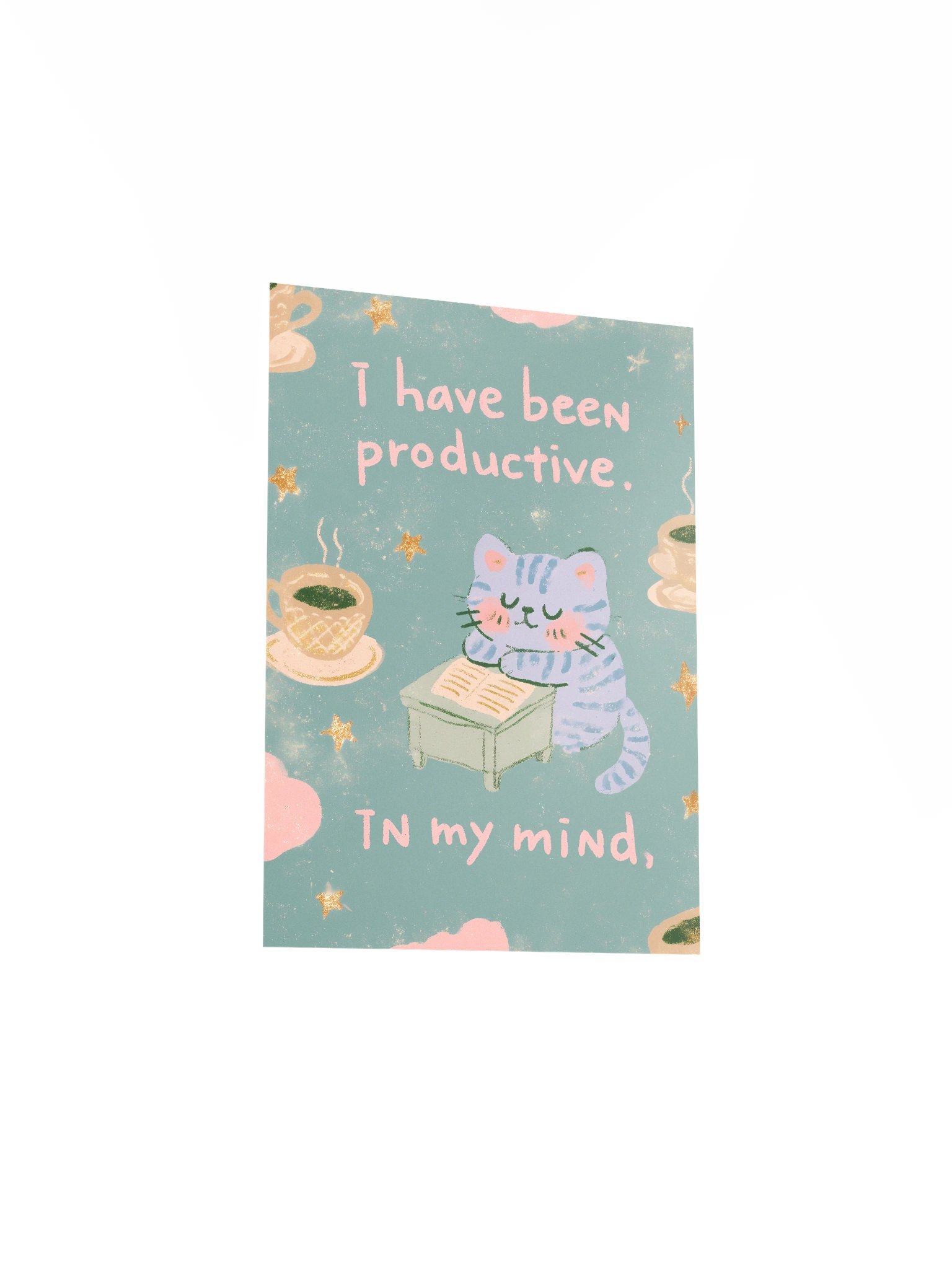 Productive in My Mind Cat Poster product image (21)
