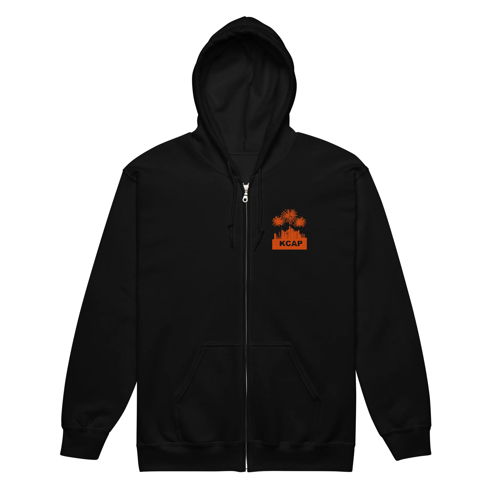 Zip Up Hoodie - Orange Logo product image (6)