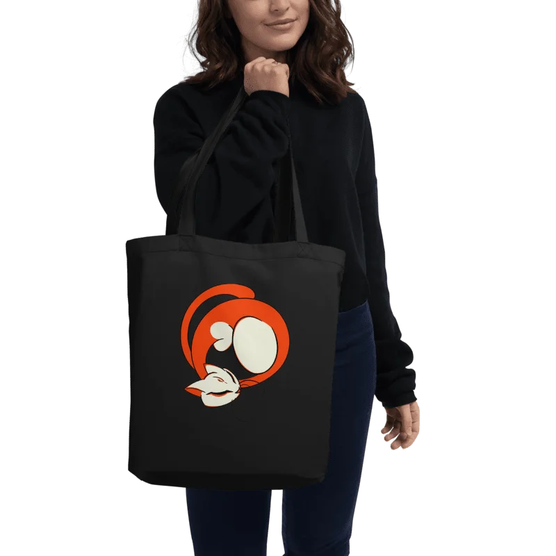 Calming Orange Cat Totebag / Black-Oyster product image (4)