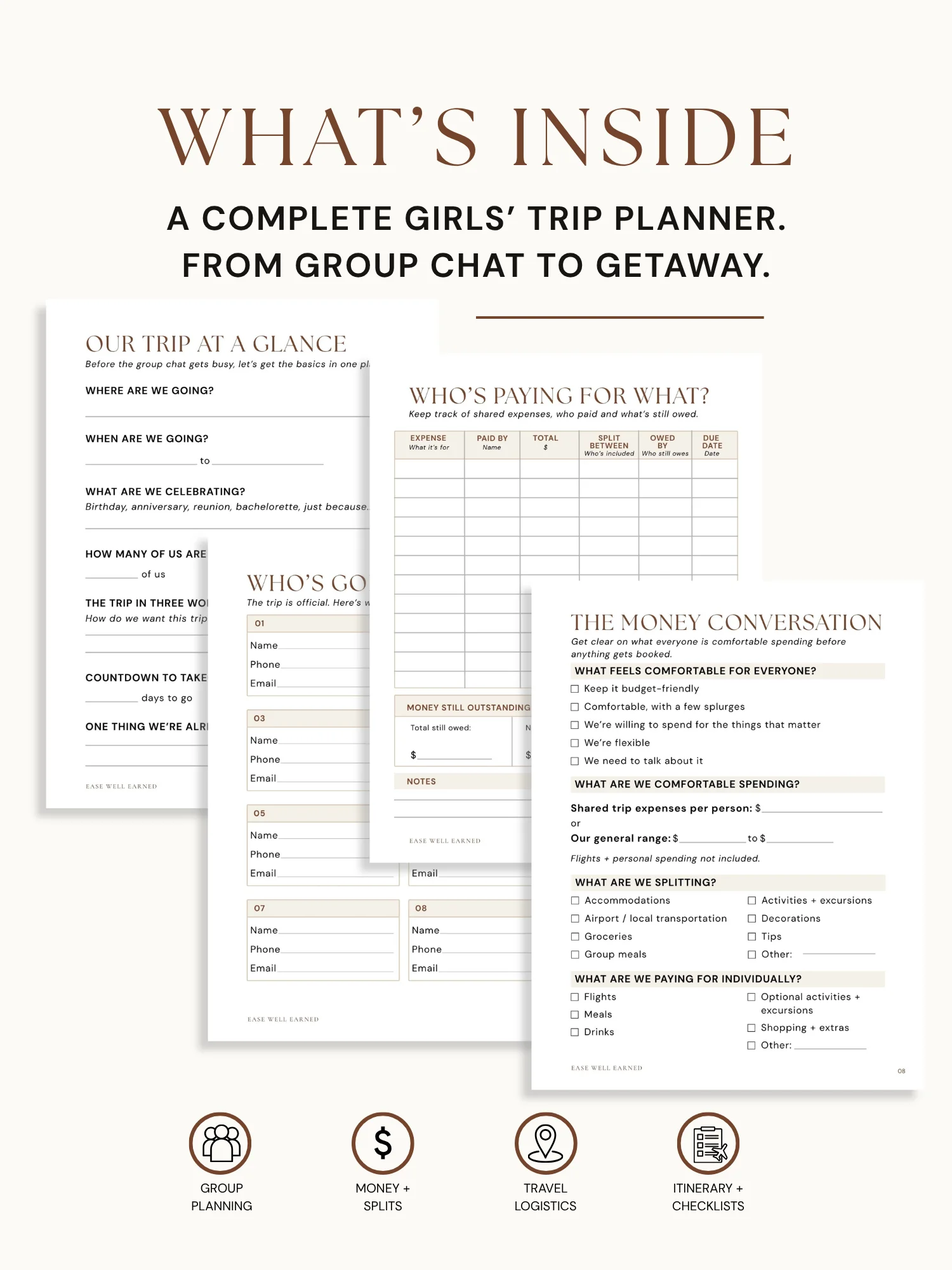 The EASE Girl's Trip Travel Planner product image (2)