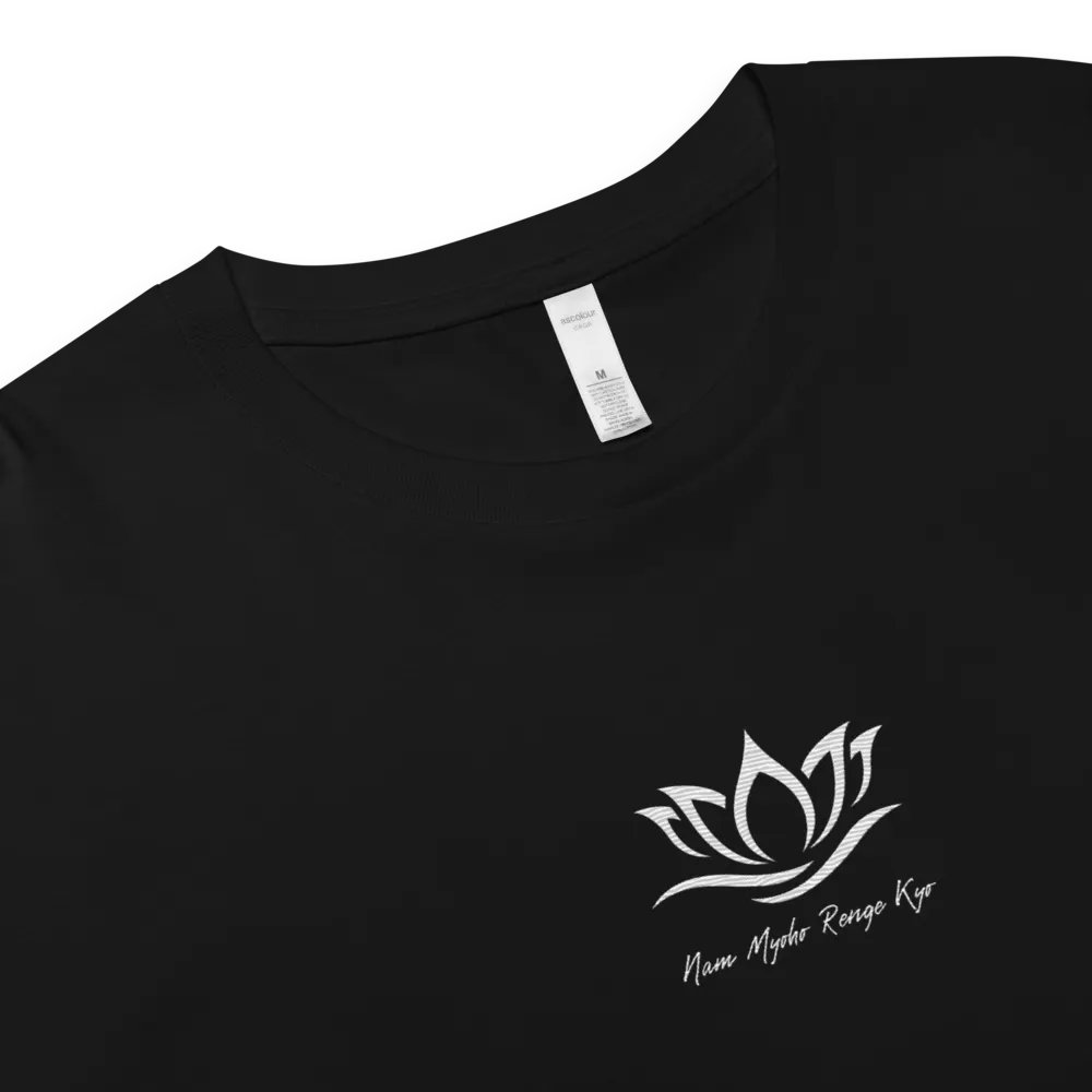 AS Colour Women's Premium Crop Top – Lotus Flower & Nam-Myoho-Renge-Kyo Design product image (3)