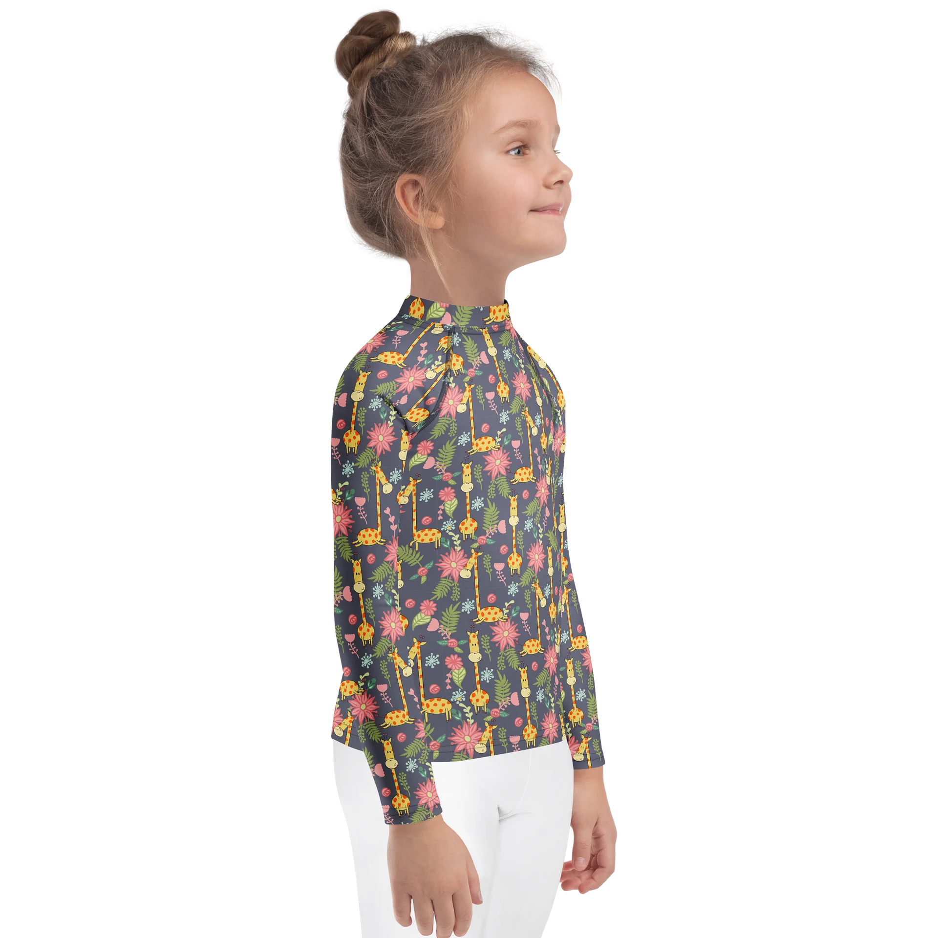 Tropical Giraffe Adventure Kids Rash Guard product image (4)