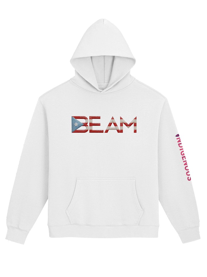 BEAM WHITE BORIQUA HOODIE product image (1)