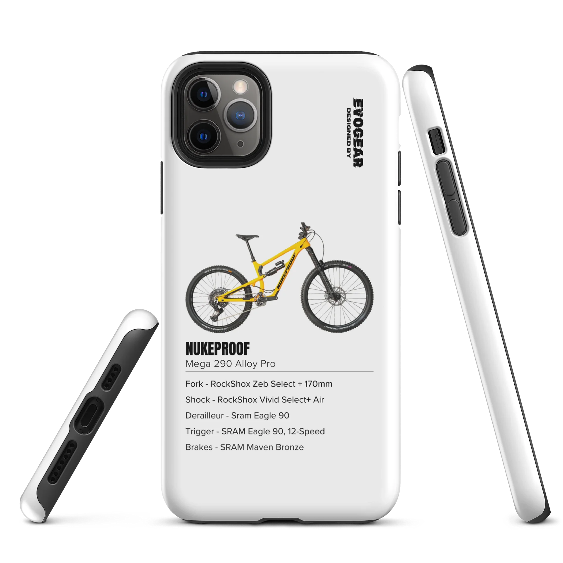 White Nukeproof Mega 290 Alloy Pro iPhone Case product image (5)
