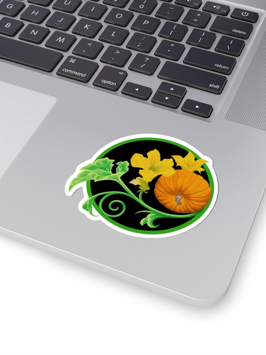 Autumn Pumpkin Blossom Vinyl Decal – Krita Airbrush Fall Harvest Kiss-Cut Sticker product image (5)