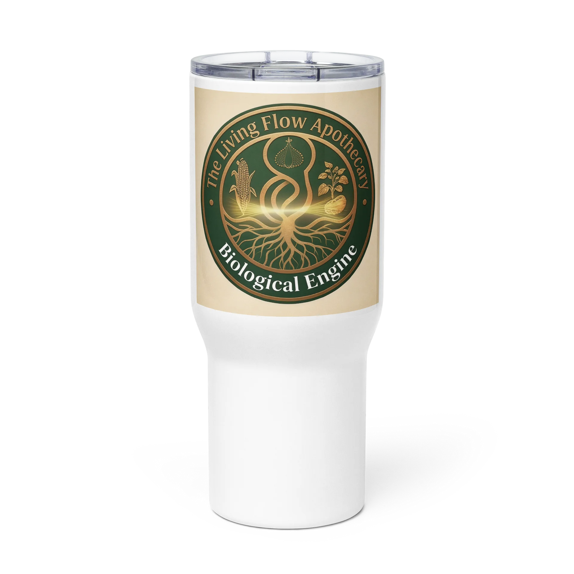 Living Flow Apothecary Botanical Emblem Travel Mug product image (3)