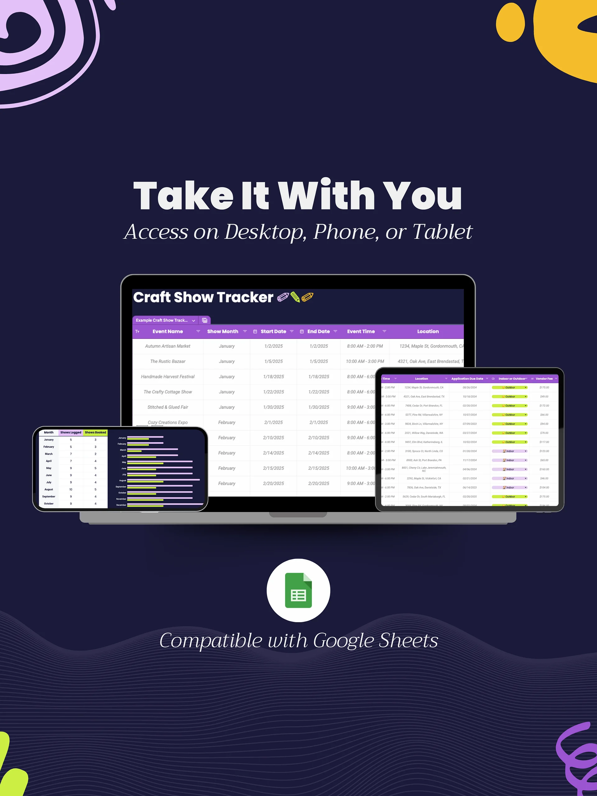 Craft Show Tracker Spreadsheet for Craft Sellers product image (6)