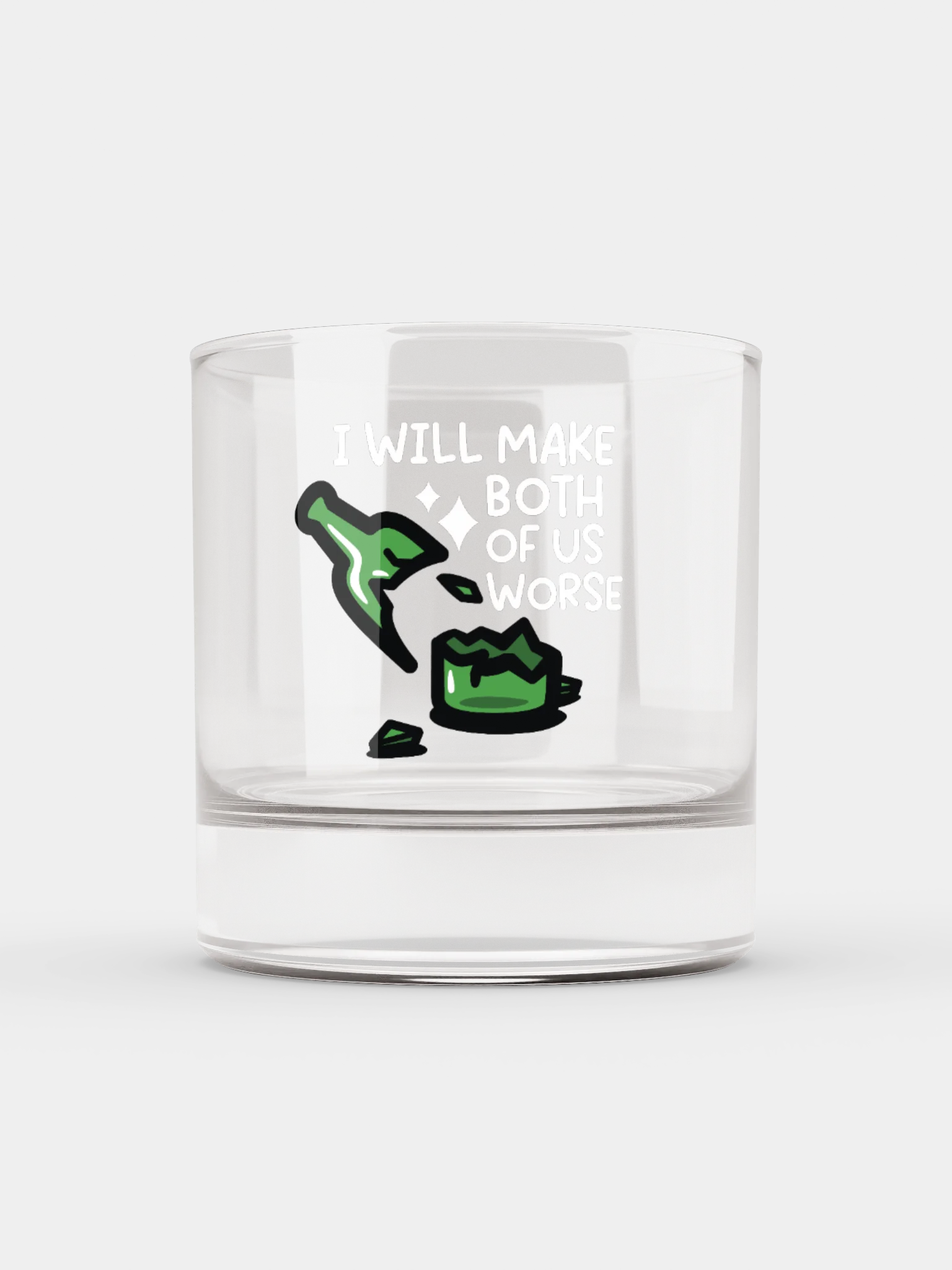 I Will Make Both of Us Worse Rocks Glass product image (1)