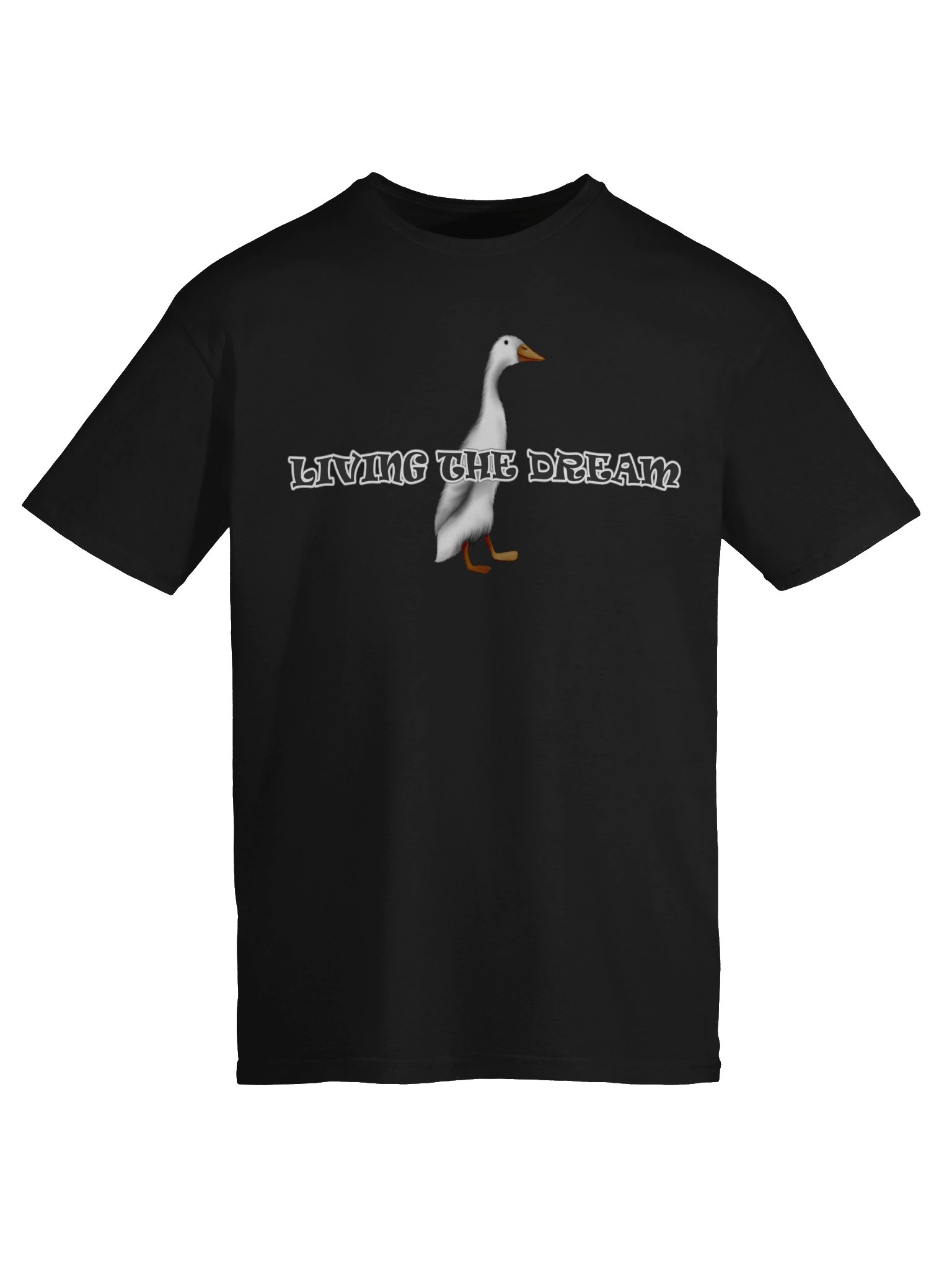 Duck "LIVING THE DREAM" T-Shirt. Unisex Gildan Softstyle T-Shirt product image (4)